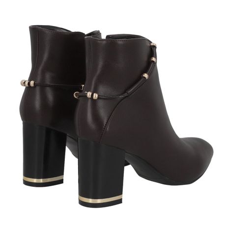 Botin Mujer Negro/Dorado Tini Police-3