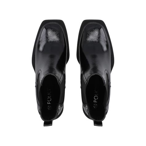 Botin Mujer Negro Gloss Police-1
