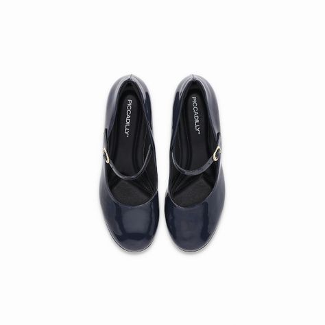 Zapato Mary Jane Mujer Azul/Charol 145 Piccadilly-2