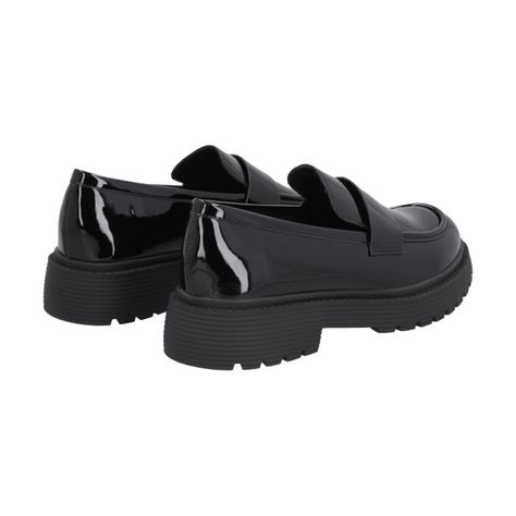 Mocasín Mujer Negro Glossy Police-3