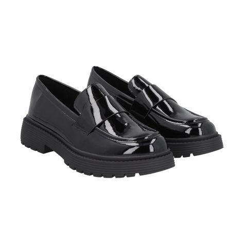 Mocasín Mujer Negro Glossy Police-4