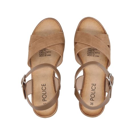Sandalia  Mujer Camel Simona Police-1