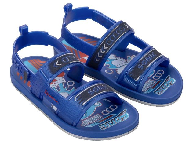 Sandalia Infantil Azul Sonic Papete Ipanema-1