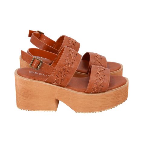 Sandalia Mujer Camel Fini Police-2