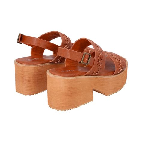 Sandalia Mujer Camel Fini Police-4