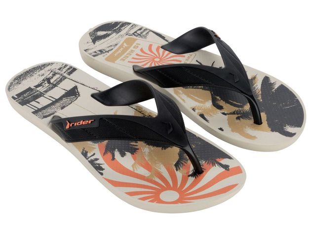 Sandalia Hombre Beige/Negro Strike Rider-1