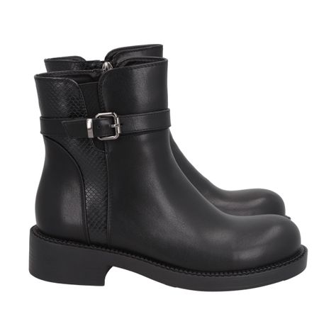 Botin Mujer Negro Bucke Police-2