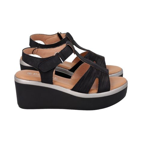 Sandalia Mujer Negro Shine Police-2