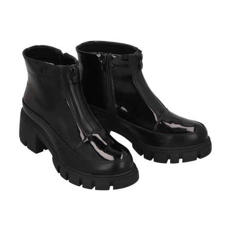 Bota Mujer Negro Lupe Police-1