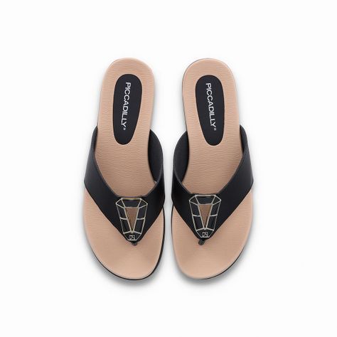 Sandalia Mujer Negro/Dorado Mari Piccadilly-2