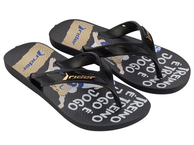 Sandalia Street Negro/Oro Rider-1