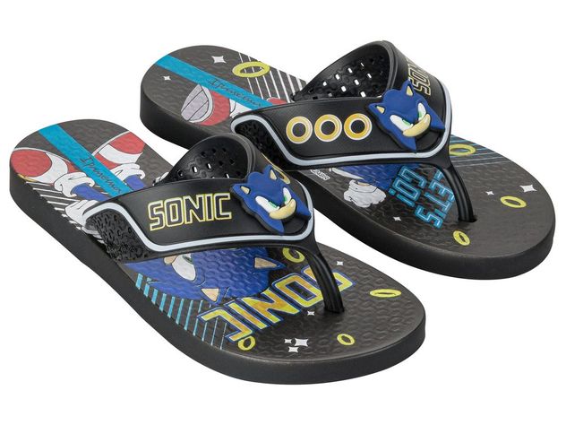 Sandalia Infantil Negro Sonic Game Ipanema-1