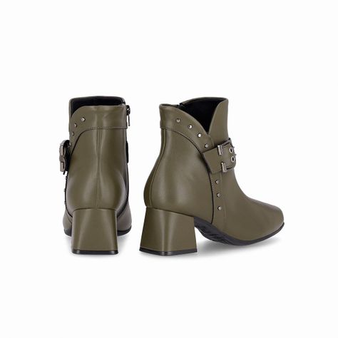 Bota Mujer Verde Militar Estela Piccadilly-2