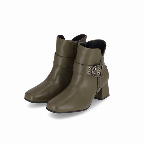 Bota Mujer Verde Militar Estela Piccadilly-3