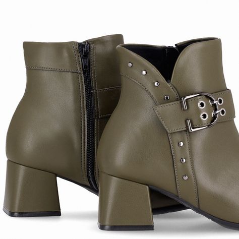 Bota Mujer Verde Militar Estela Piccadilly-4