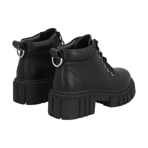 Botin Mujer Negro Rebel Police-3