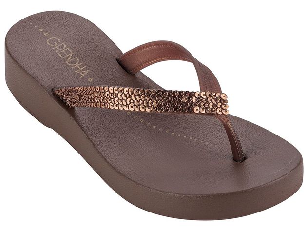 Sandalia Mujer Bronce Comfort Grendha-0