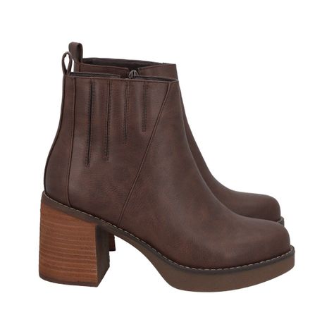 Botin Mujer Café Zaxy Police-2