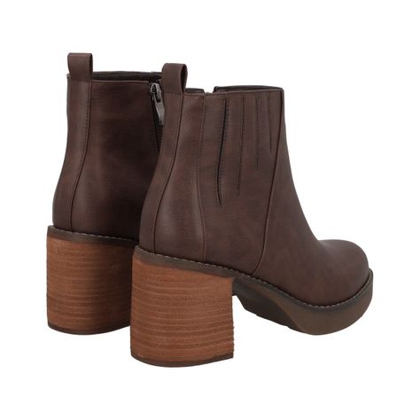 Botin Mujer Café Zaxy Police-4