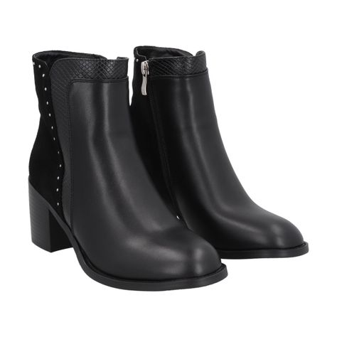 Botin Mujer Negro Noir Police-0