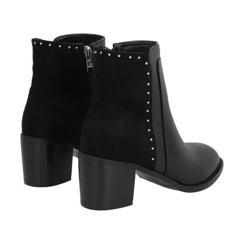 Botin Mujer Negro Noir Police-3