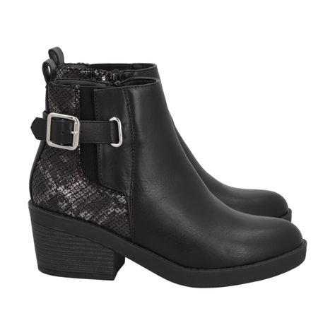 Botin Mujer Negro Harper Police-2