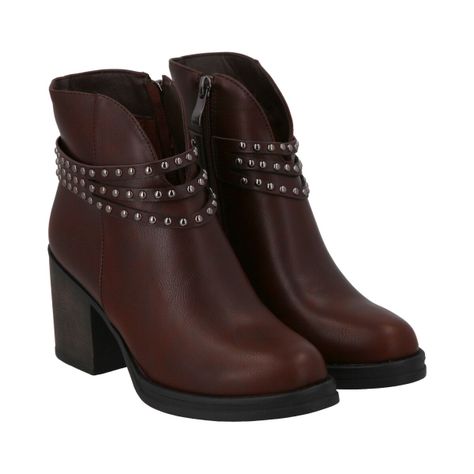 Botin Mujer Café Brush Police-0