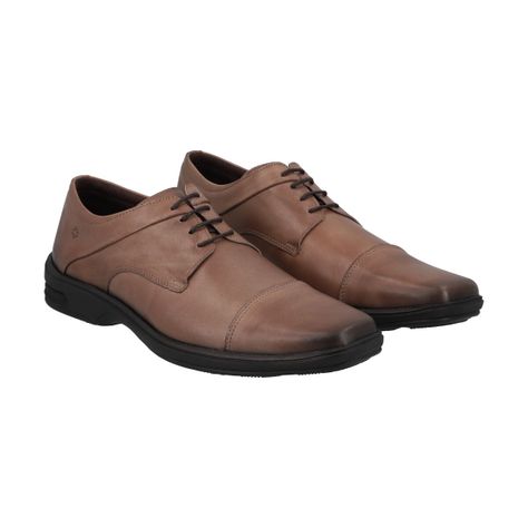 Zapato Formal Hombre Cuero Marrón Perlatto-0