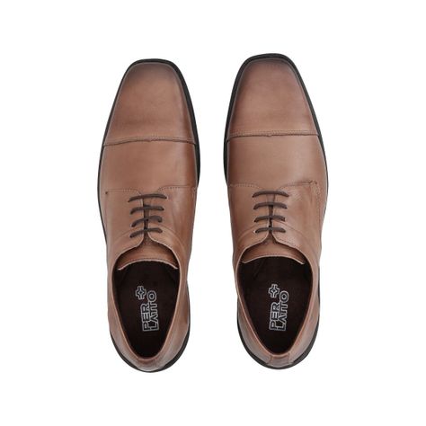 Zapato Formal Hombre Cuero Marrón Perlatto-2