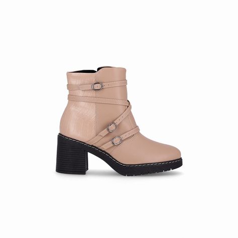 Bota Mujer Beige Denise/Hebillas Piccadilly-0