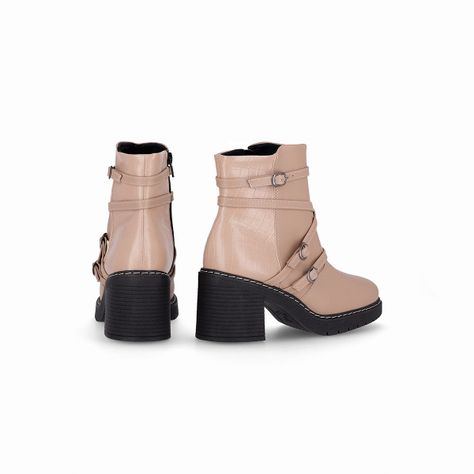 Bota Mujer Beige Denise/Hebillas Piccadilly-2