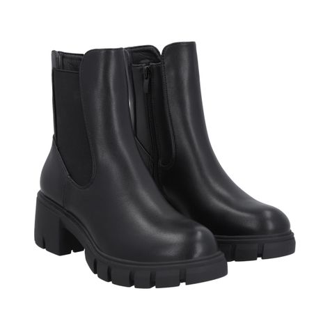 Botin Mujer Negro Street Police-0
