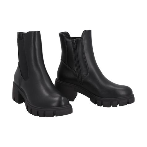 Botin Mujer Negro Street Police-1