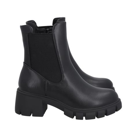 Botin Mujer Negro Street Police-2
