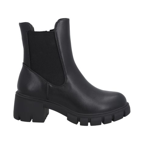 Botin Mujer Negro Street Police-4
