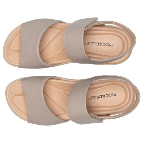 Sandalia Mujer Anabela Fascitis Taupe Piccadilly-1