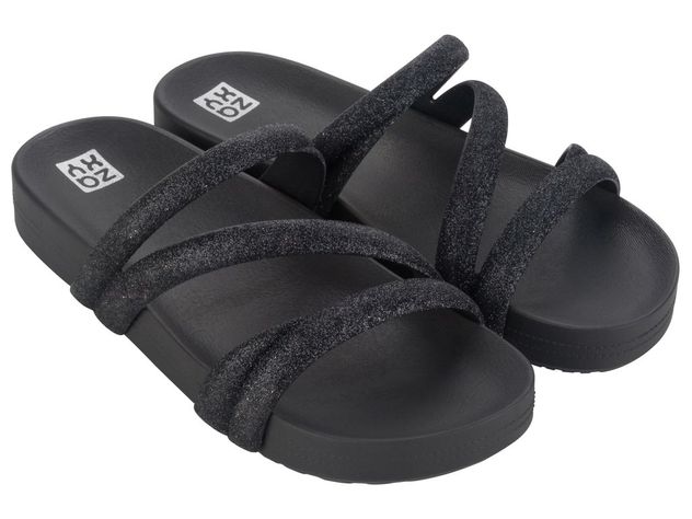 Sandalia Mujer Negro Glitter Zaxy-0