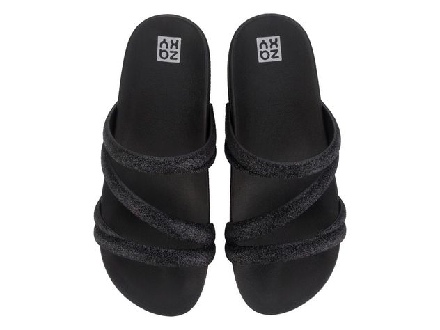 Sandalia Mujer Negro Glitter Zaxy-1