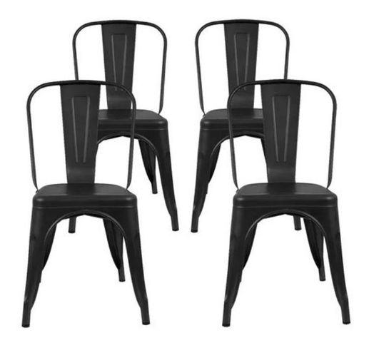 Silla Tolix Negro Matte X4-5