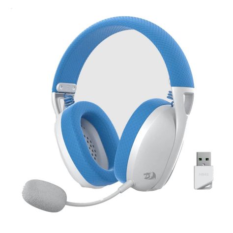 Audifonos Inalambricos Redragon Ire Pro H848 Blanco y Azul-0