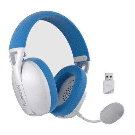 Audifonos Inalambricos Redragon Ire Pro H848 Blanco y Azul-2