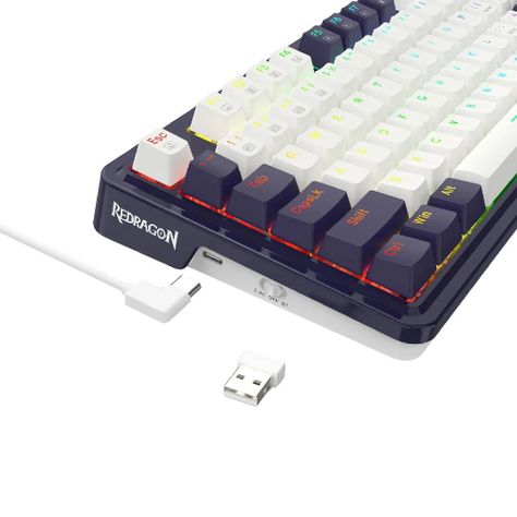 Teclado Redragon UCAL PRO White-Black K673WB-RGB-PRO Sw Red-4