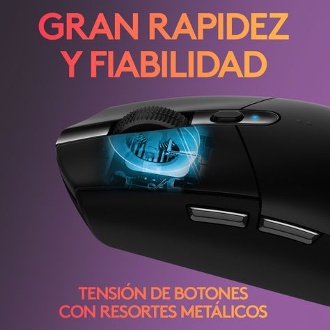 Mouse Gamer Logitech Inalambrico G305 Negro 12k dpi-3