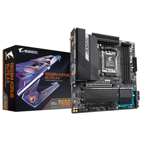 Placa Madre Gigabyte B650M Aorus Elite Ax AMD AM5 DDR5-4