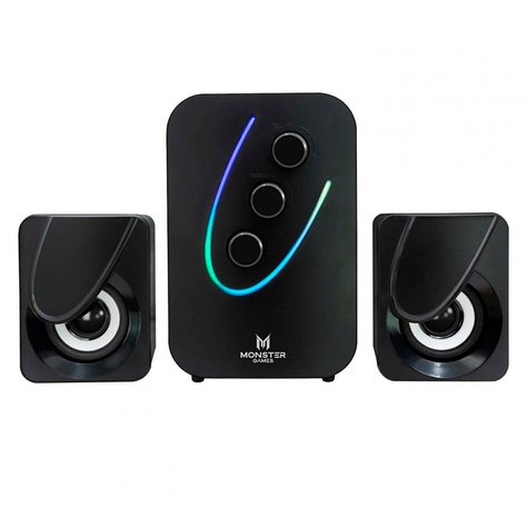 Parlante Subwoofer Monster Games Quake 2.1 USB RGB-1