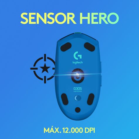 Mouse Gamer Logitech Inalambrico G305 Azul 12k dpi-8