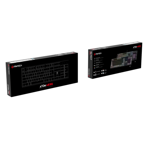 Teclado Gamer Fantech Atom MK886 Black Grey SW Blue-3