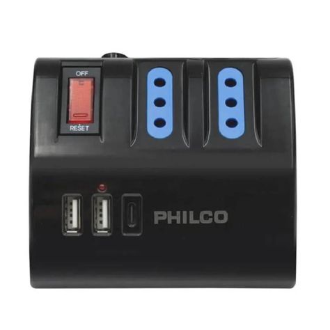 Extension Escritorio Philco 220V + 2 USB 1 USB-C-0