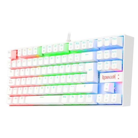 Teclado Gamer Redragon Kumara K552 Blanco Rgb SW Red-1