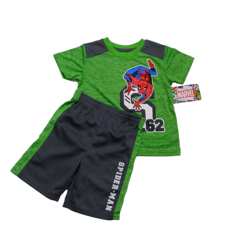 Juego Pijama Niño Spiderman MARVEL Verde Gris Talla 4-0